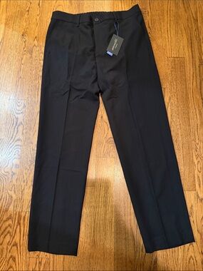 Report Collection Men's Black Dress Pants - Tailored Straight Leg
